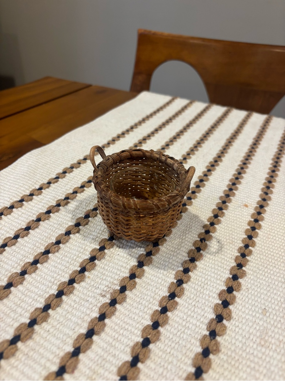 Small Nantucket Basket Tea Light